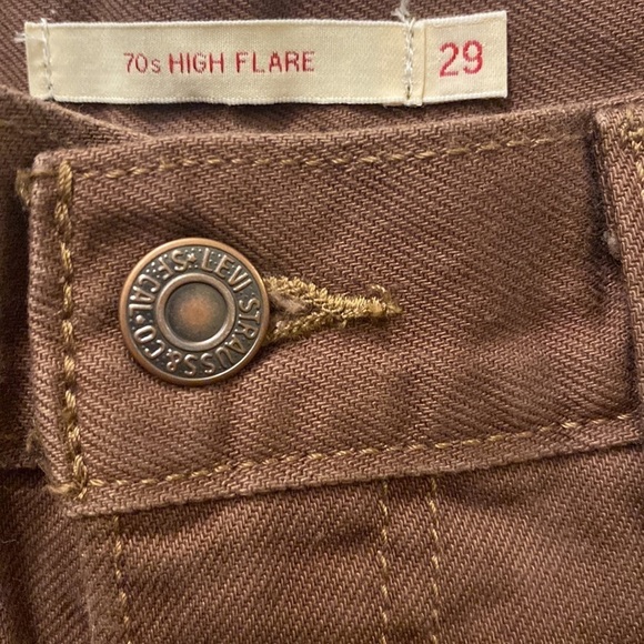Levi’s 70’s Ultra High-rise Flare Jeans Brown Size 29 - Picture 7 of 9
